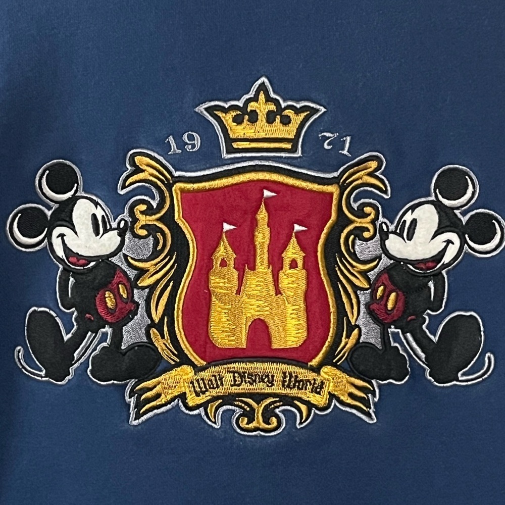Walt Disney World Hoodie Embroidered 1971 Crest Blue Size M - Picture 7 of 12